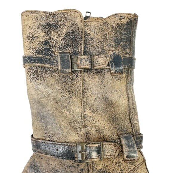 Bed Stu Sandover Mid Boots Women's 8.5 Rustic Antique Distressed Rugged Leather - Picture 12 of 14